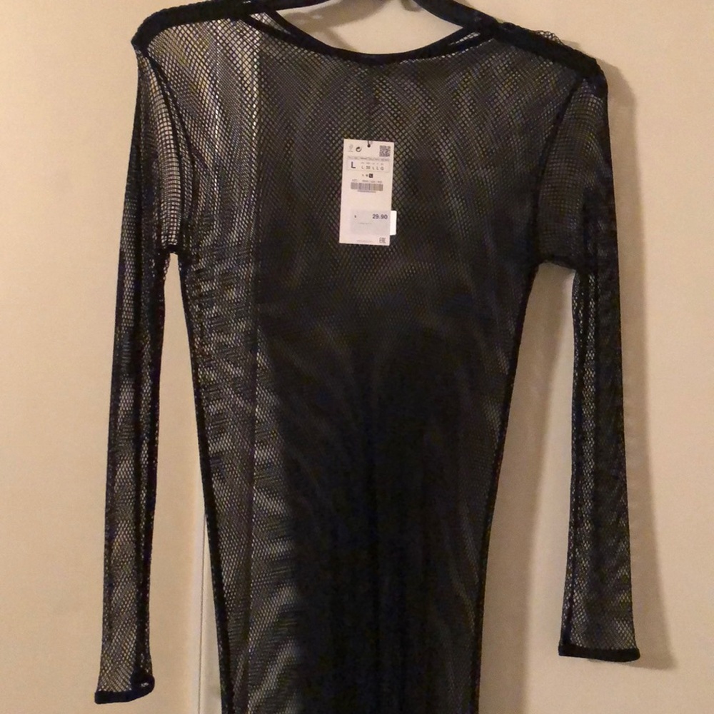 Zara fishnet dress